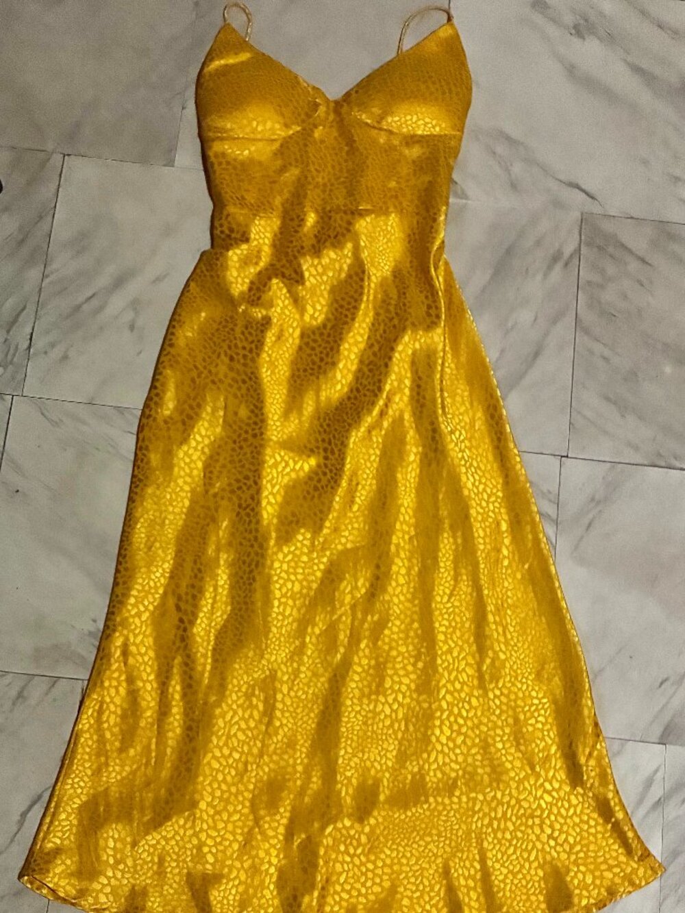 Yellow Runaway Halter Dress  Size M